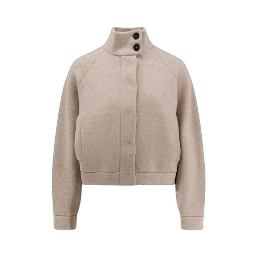 Monili-Detailed High-Neck Jacket