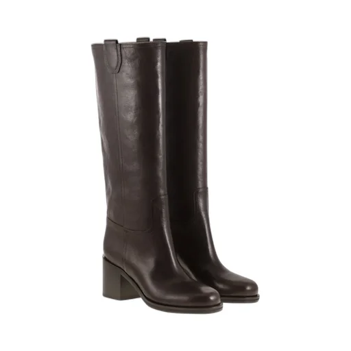 Leather Knee-High Boots