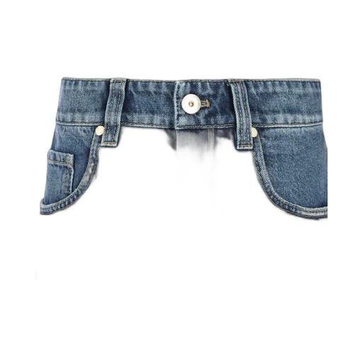 Belt Loop Denim Trousers