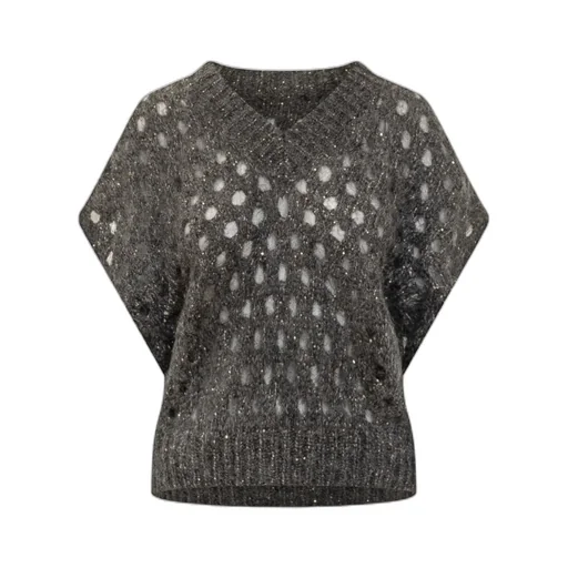 Short-Sleeve Embellished Top