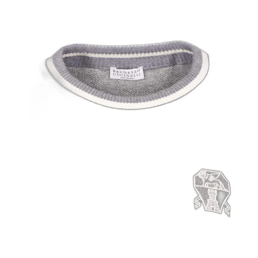 Embroidered-Detail Ribbed-Cuff Sweater