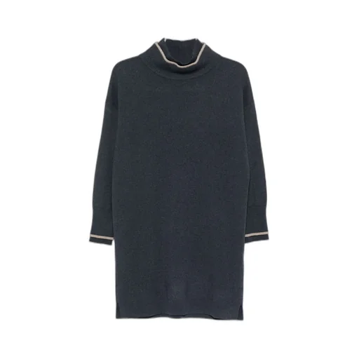 Ribbed High-Neck Mini Dress