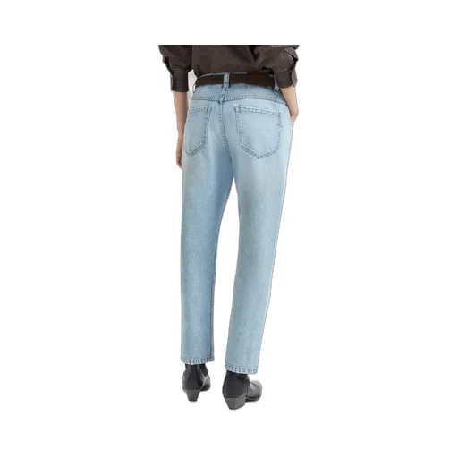 Logo Patch Straight Leg Jeans