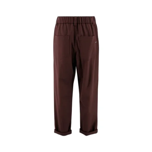 Elasticated-Waist Pocket Trousers