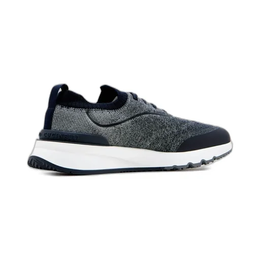 Knitted Lace-Up Sneakers