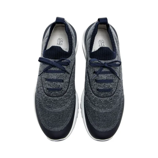 Knitted Lace-Up Sneakers