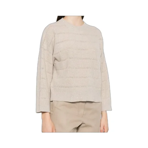 Striped Open-Knit Sweater