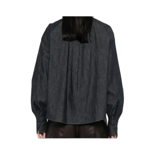 Sequin-Embellished Denim Shirt