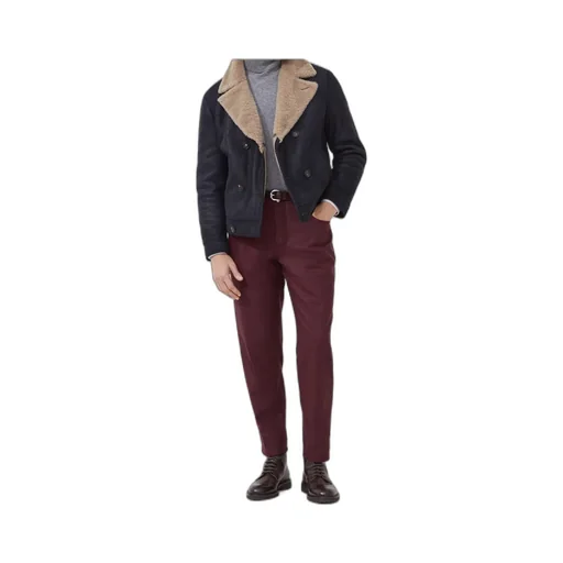 Five-Pocket Virgin Wool Flannel Trousers