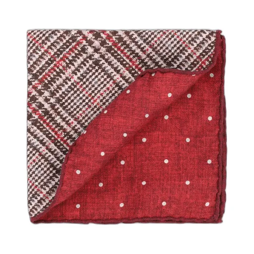 Prince Of Wales Polka-Dot Pocket Square