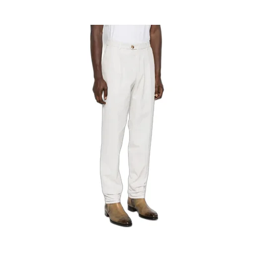 Cotton Straight-Leg Trousers