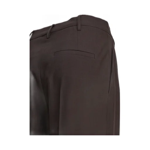 Pleated Wool Straight Trousers