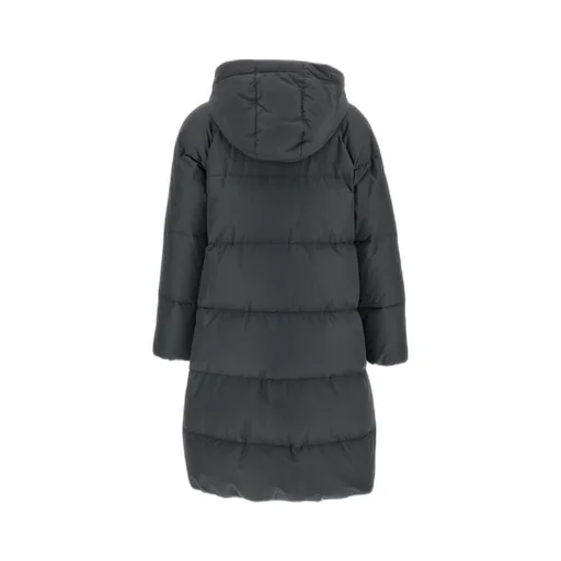 Quilted Design Hooded Down Coat