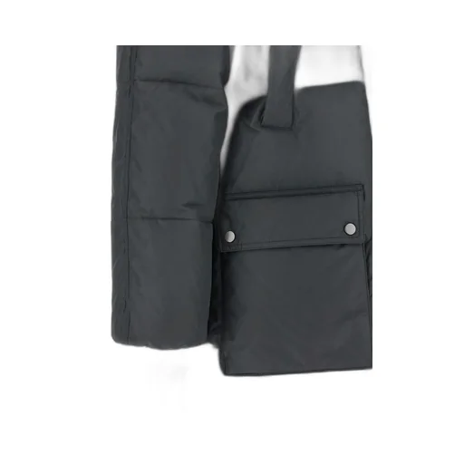 Quilted Design Hooded Down Coat