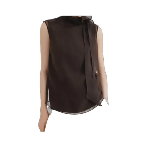 Bow Detailed Sleeveless Blouse