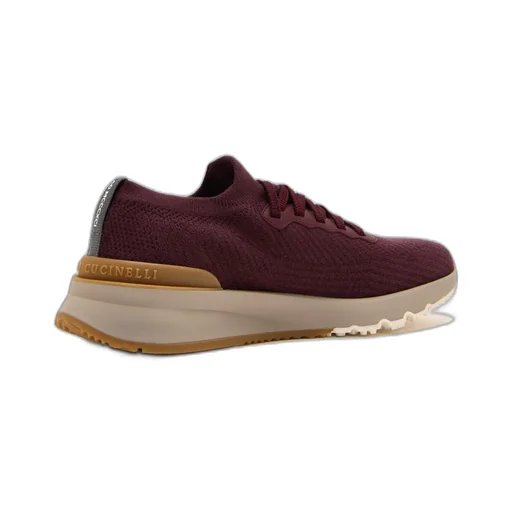 Knitted Lace-Up Sneakers