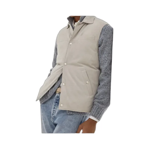 Suede Down Vest