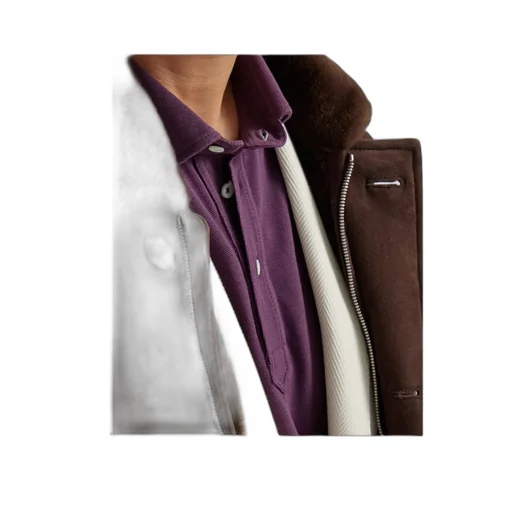 Shearling Single-Breasted Coat