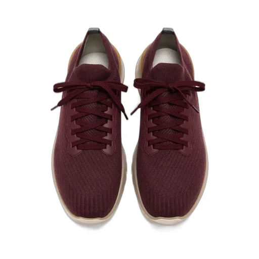 Knitted Lace-Up Sneakers
