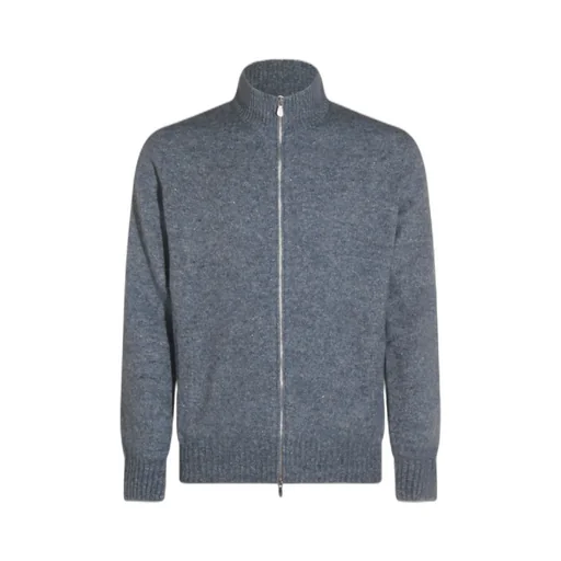 High-Neck Zip-Front Cardigan