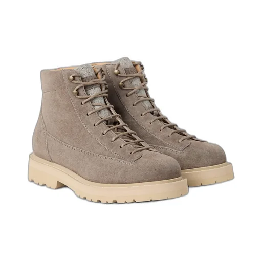 Lace-Up Suede Boots