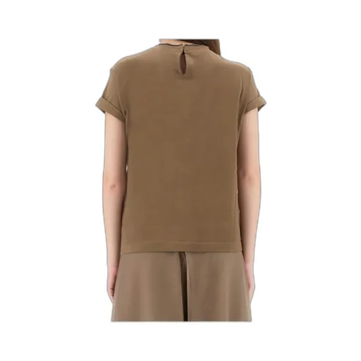 Embellished-Neckline T-Shirt