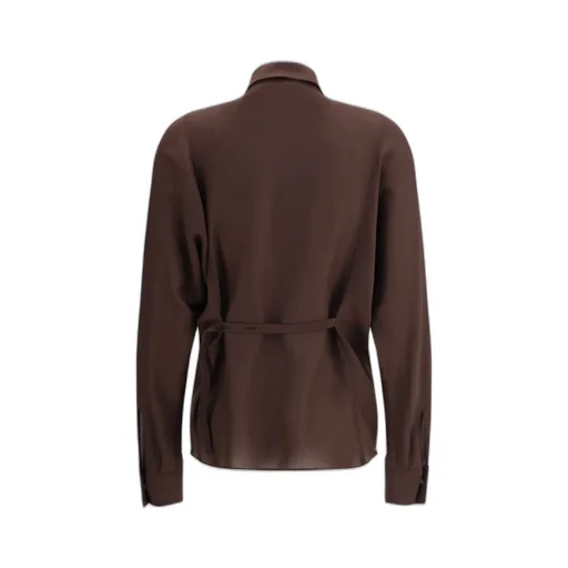 Long-Sleeved Straight-Hem Shirt