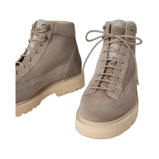 Lace-Up Suede Boots