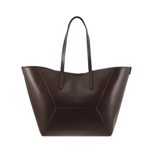 Leather Panelled Tote Bag