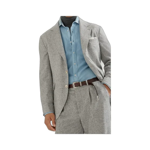 Prince Of Wales Flannel Deconstructed Blazer