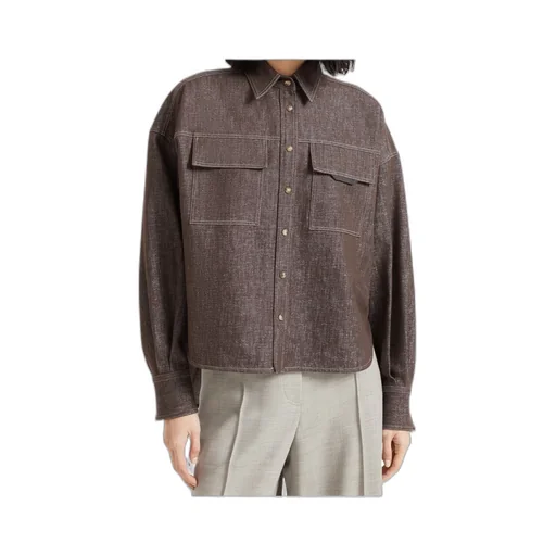 Long Sleeved Curved Hem Shirt