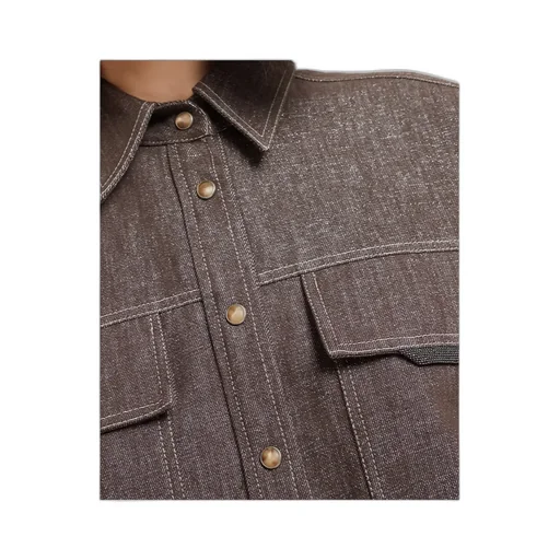 Long Sleeved Curved Hem Shirt