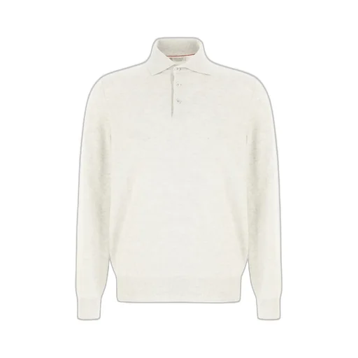 Long Sleeved Knitted Polo Shirt