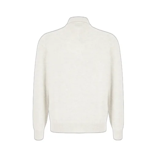 Long Sleeved Knitted Polo Shirt