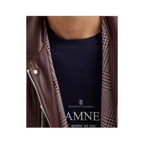 Zip-Fastening Leather Jacket