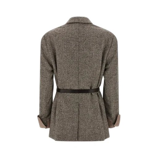 Herringbone Belted Blazer
