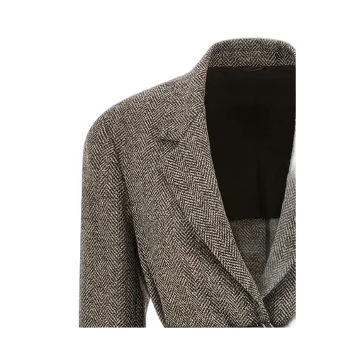 Herringbone Belted Blazer