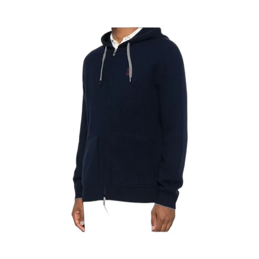 Logo Embroidered Zipped Cardigan