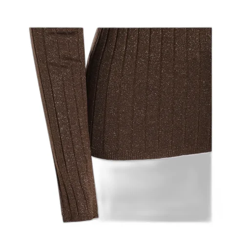 Ribbed High-Neck Sweater