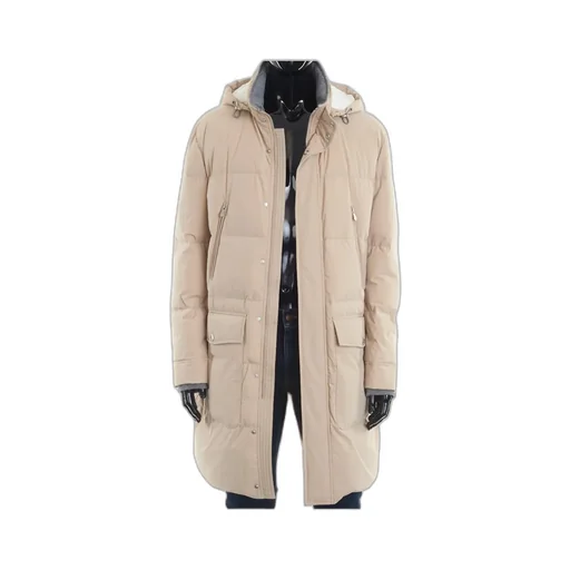 Long-Sleeved Hooded Coat