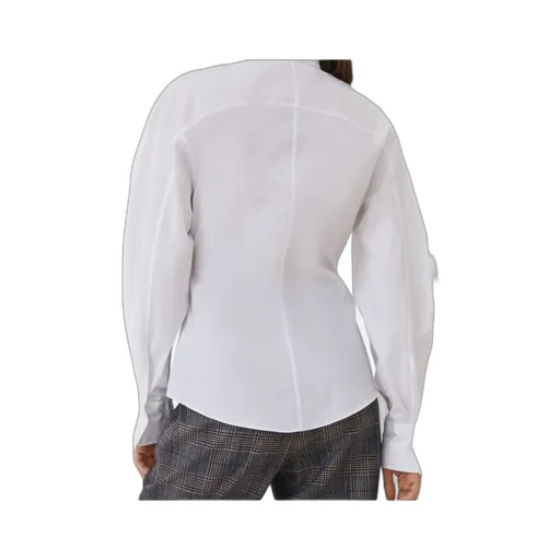 High-Collar Button-Up Shirt