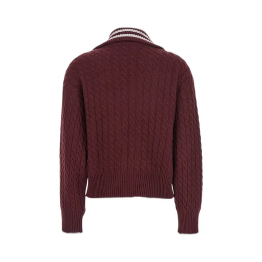 Logo Detailed Zip-Up Cardigan