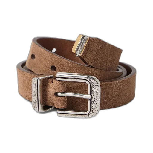 Pattern Engraved Buckle Belt