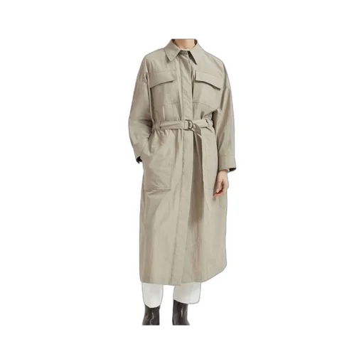 Belted Pocketed Military Coat