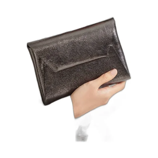 Metallic Flap Clutch Bag