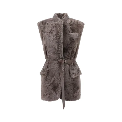 Shearling Belted Vest