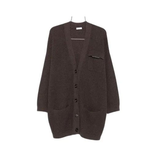 Ribbed Buttoned Cardigan