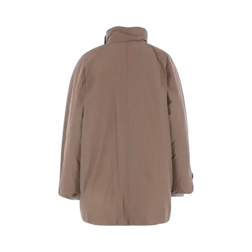 High-Neck Double-Breasted Coat