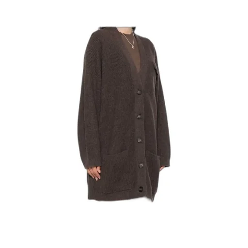 Ribbed Buttoned Cardigan