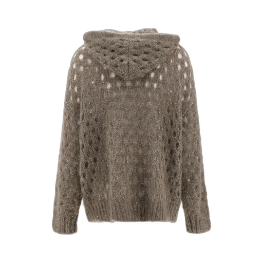 Dazzling Net Hooded Cardigan
